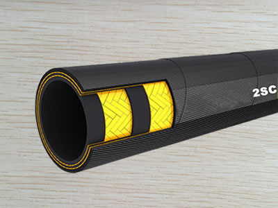 The detailed structure of EN857-2SC hydraulic hose.