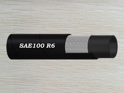 The detailed structure of SAE 100 R6 hydraulic hose.