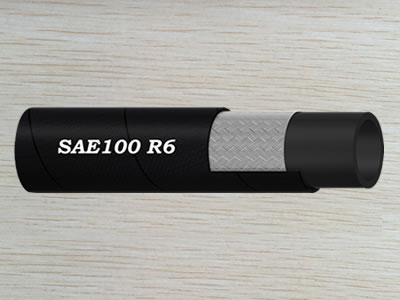 The detailed structure of SAE 100 R6 hydraulic hose.
