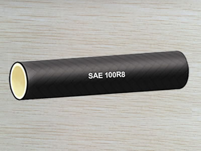 The detailed structure of SAE 100 R8 hydraulic hose.